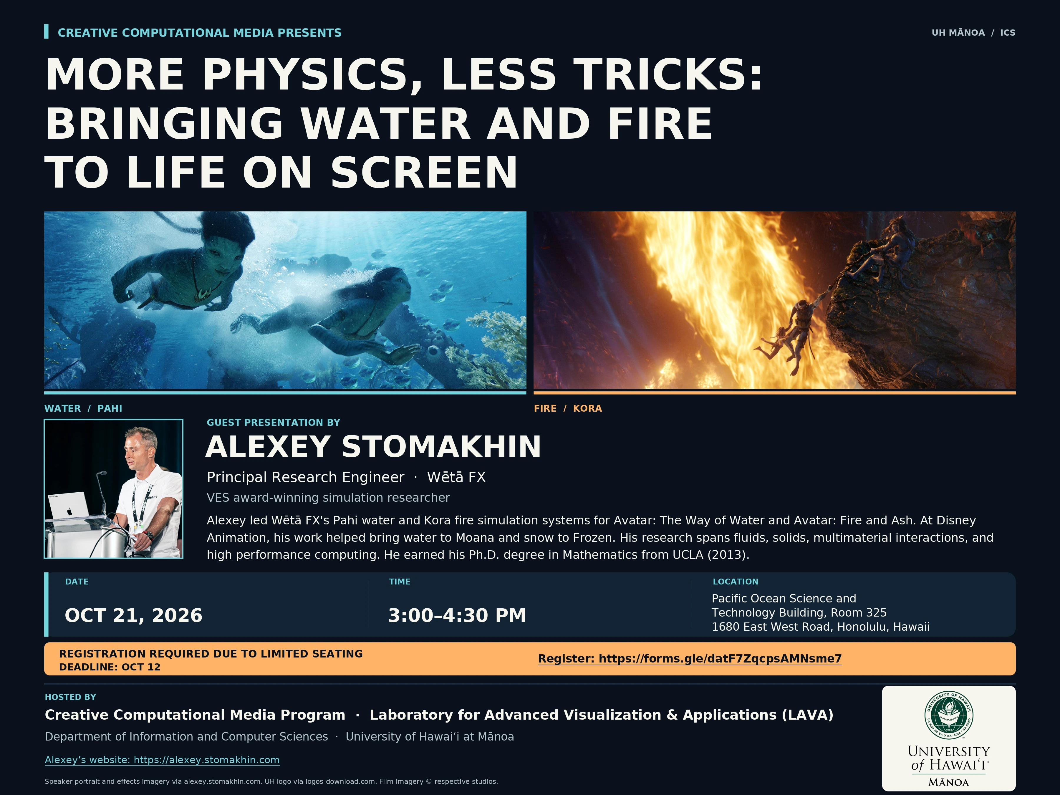 More Physics, Less Tricks: Bringing Water and Fire to Life on Screen